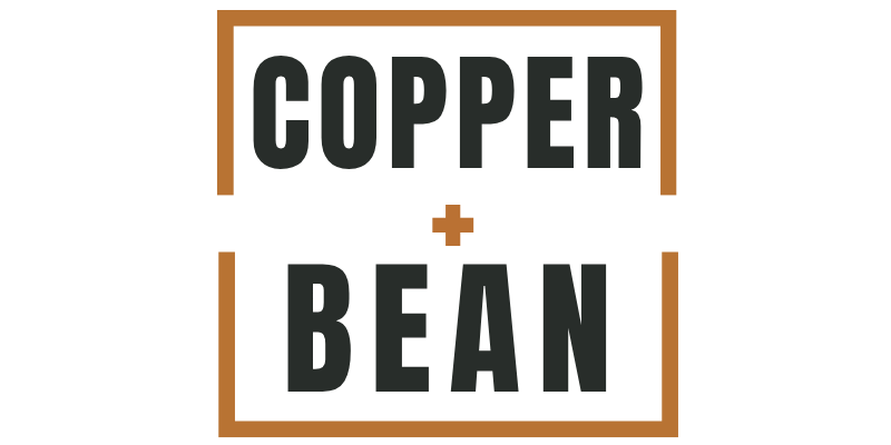 Copper + Bean — dark version for light backgrounds