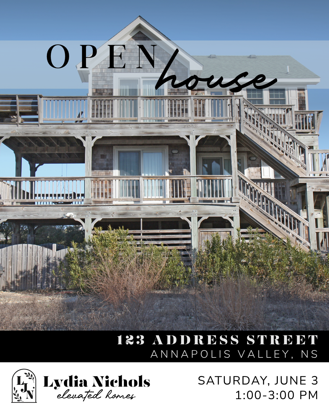 Lydia Nichols Open House social template