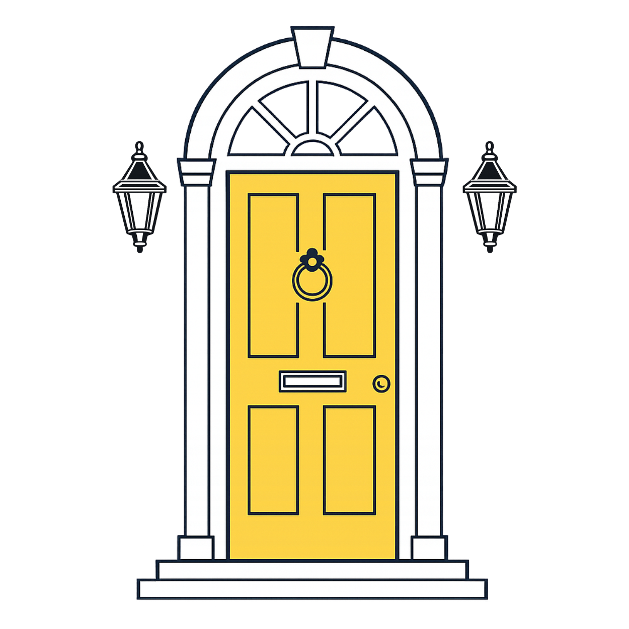 The yellow front door